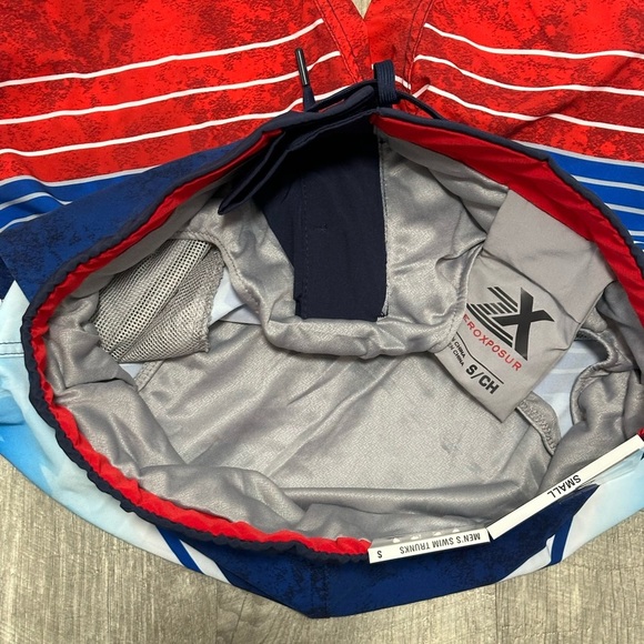 Men's Zeroxposur Small Swim Drawstring Shorts Trunks Hybrid Black Elastic Waist - Picture 6 of 9